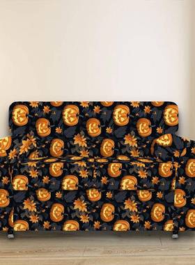 3pcs万圣款双人沙发套家具保护沙发柔软带弹性底部适合儿童