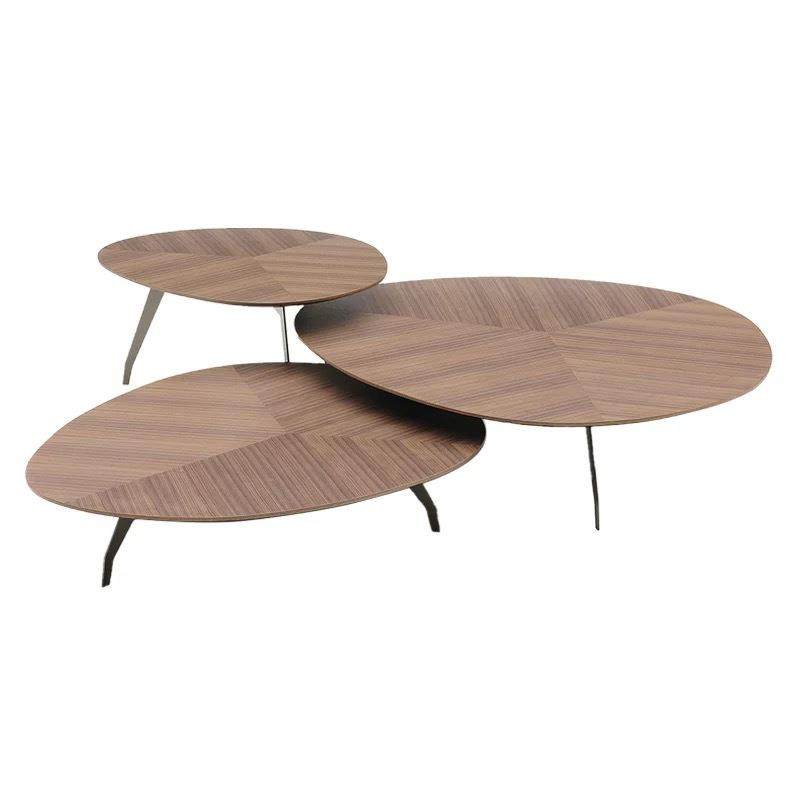 意式极简现代简约茶几实木组合轻奢高低套几椭圆形沙发边桌,金属材料及制品,金属加工件/五金加工件,淘宝优惠券,粉丝福利购,淘宝优惠卷