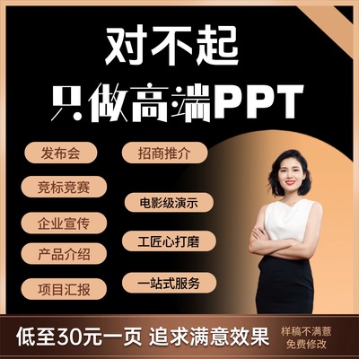 高端PPT制作设计美化!不满意全退