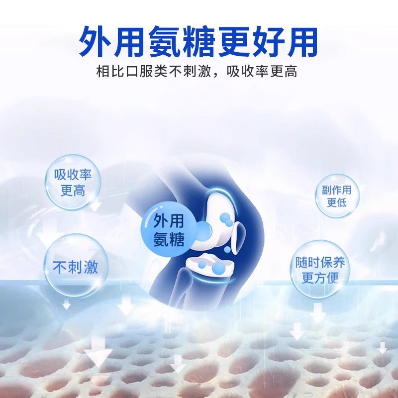 德国氨糖涂抹氨糖软骨素小绿管按摩膏肌肉关节凝露凝胶颈肩外用贴