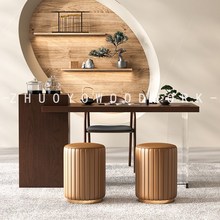 新中式实木茶桌椅组合家用客厅阳台烧水壶一体泡茶台嵌入式茶桌子