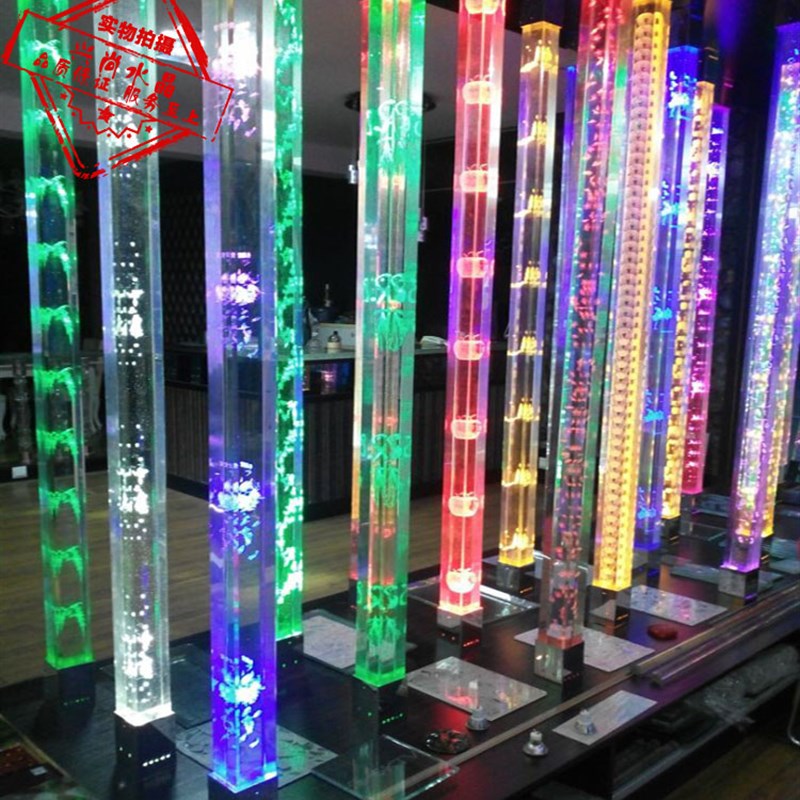 柱玻璃柱装饰气泡柱灯柱内雕柱家装客厅隔断墙玄关屏风楼梯柱