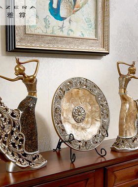 欧式装饰品摆件家居饰品 镂空版舞女 创意客厅电视柜玄关