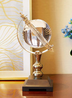 欧式地球仪摆件客厅轻奢风家居书房办公桌面装饰品