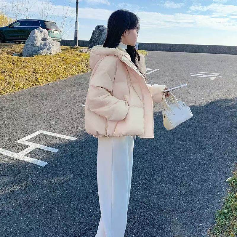 209-399新款韩版高级感连帽中长款保暖外套