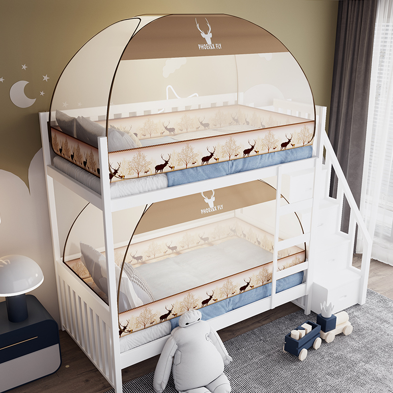 免安装蒙古包蚊帐学生宿舍上下铺通用全包90x190住校上铺单人