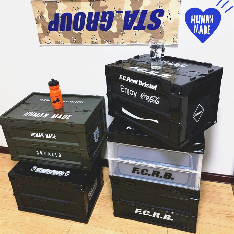 FCRB潮牌折叠收纳箱 日式车载后备储物箱HN带盖户外家用整理箱