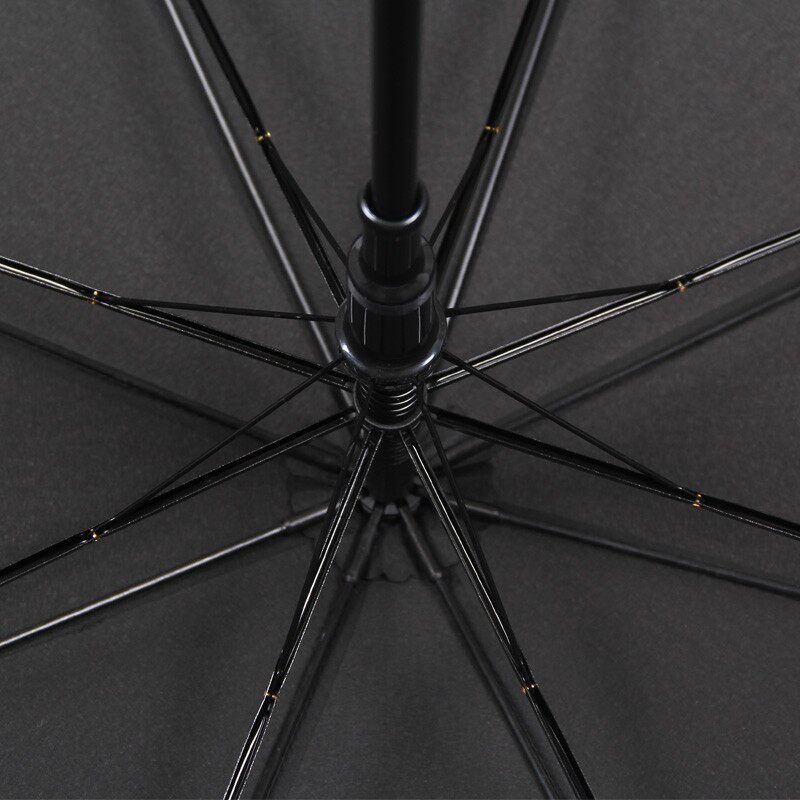 弯士长柄雨伞双人超大复古男女纯色商务杆男钩直伞自动伞加固