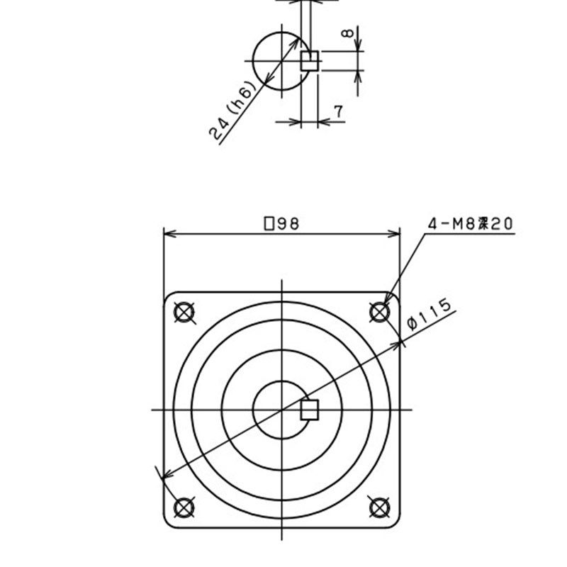 新宝行星齿轮减速机SFS97配7W电机减速比9