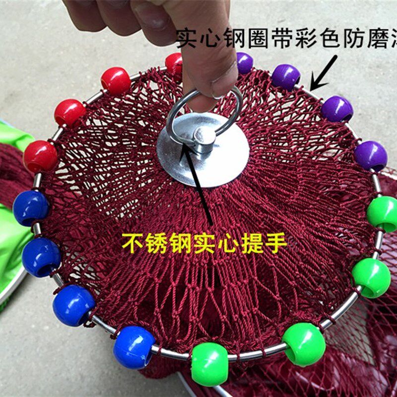 黑坑鱼护手工编织尼龙线渔护超大超宽鱼户垂钓鱼网兜