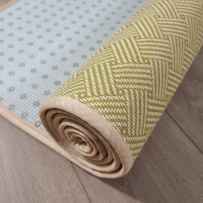 夏季日式榻榻米地垫卧室藤编凉席垫子午睡打地铺草席藤席地毯定制