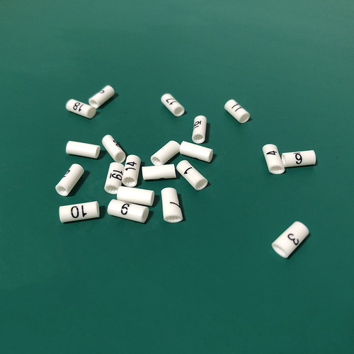 线缆1-20数字号码管电工标识标记电线号套管 白色PVC梅花齿编号管