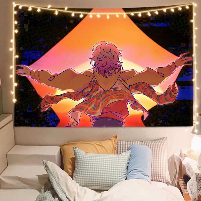 华晨宇背景布明星粉丝应援周边挂布学生宿舍卧室装饰墙布挂毯定制