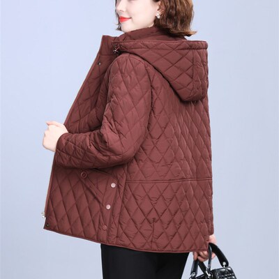 洋气妈妈秋冬装棉服外套2025新款中老年人薄款棉衣女士小棉袄大码