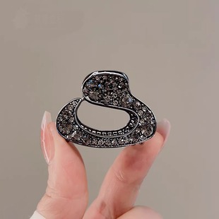 2025新款后脑勺黑色小抓发夹中号夹子半扎发头饰抓夹发卡百搭发饰