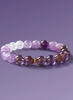 新款天然紫水晶手串高质量原創设计款水晶手链女生紫水晶手串礼物