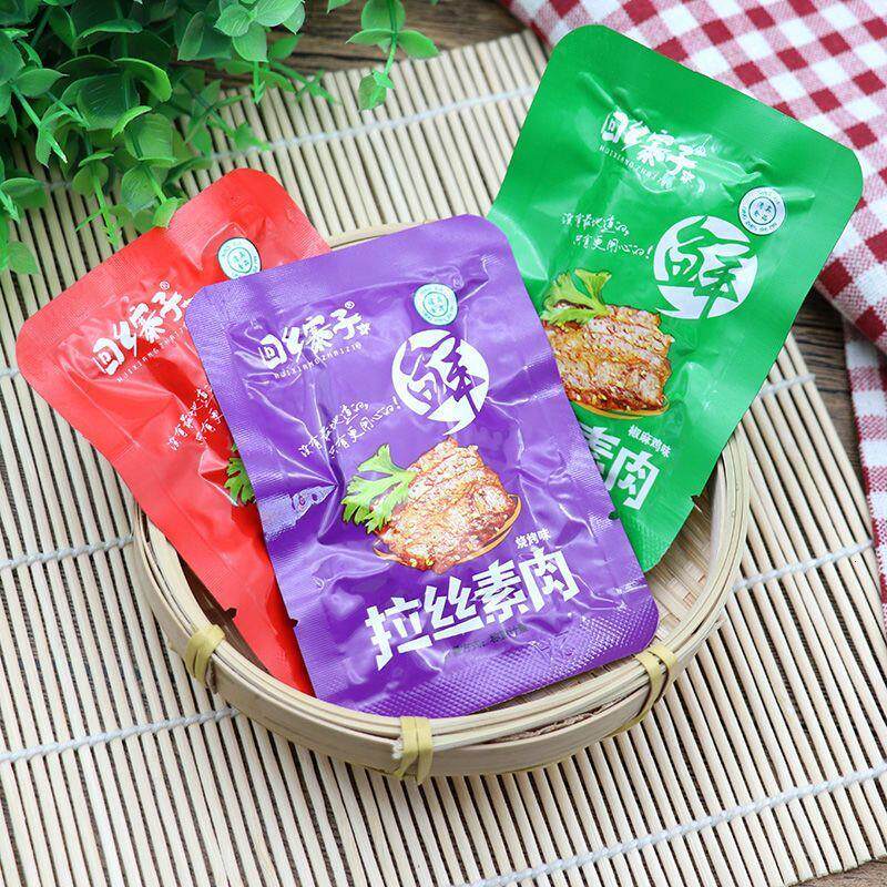 清真食品拉丝素肉麻辣口味豆制品烧烤味散称休闲零食手撕豆腐干