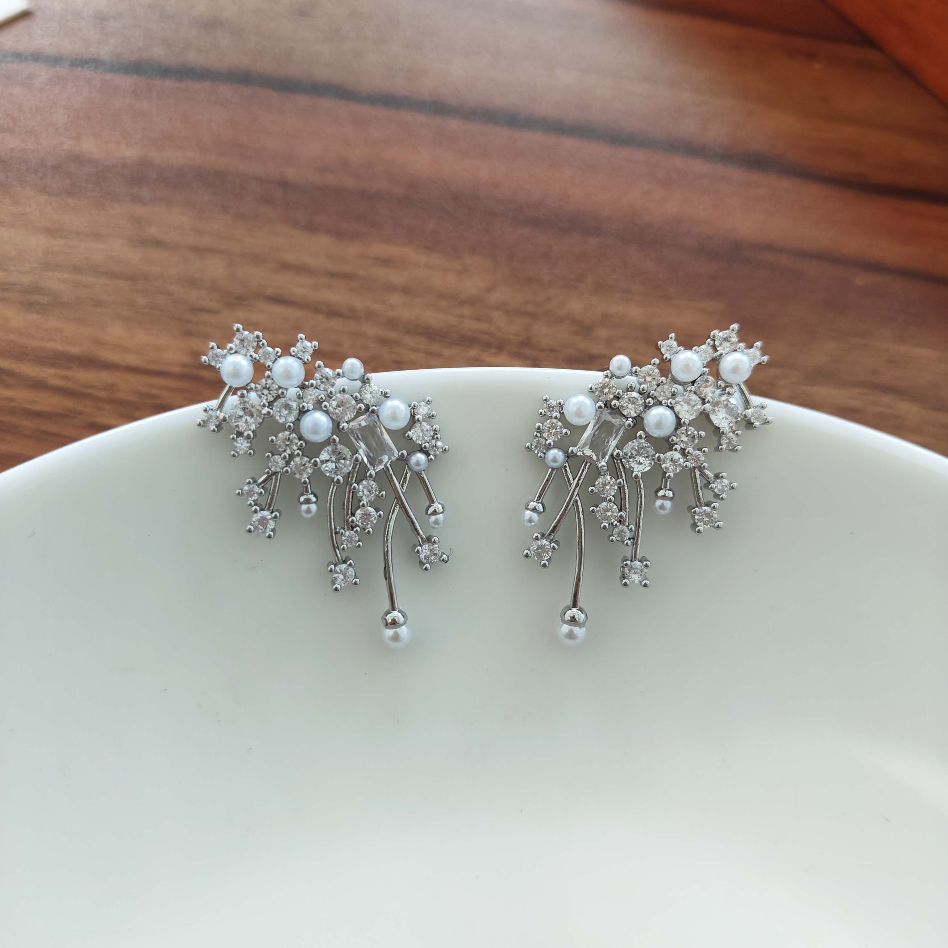 明星同款璀璨星云锆石烟花珍珠耳环女轻奢气质高级感银针耳钉耳饰,饰品/流行首饰/时尚饰品新,耳钉,淘宝优惠券,粉丝福利购,淘宝优惠卷