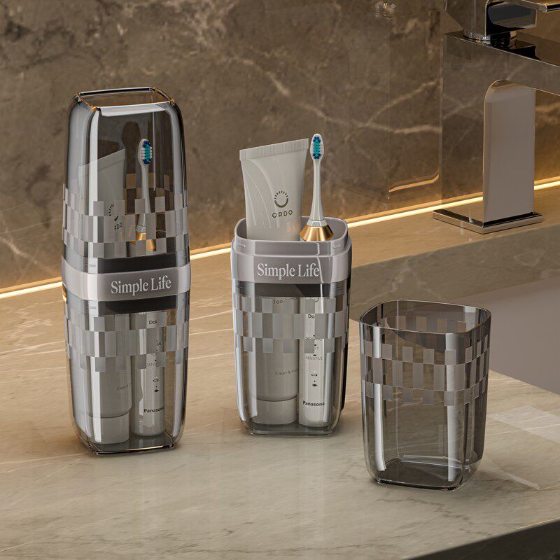 旅行漱口杯便携式家庭旅游出行洗漱套装合一透明牙膏牙刷收纳盒,家庭/个人清洁工具,洗漱杯,淘宝优惠券,粉丝福利购,淘宝优惠卷