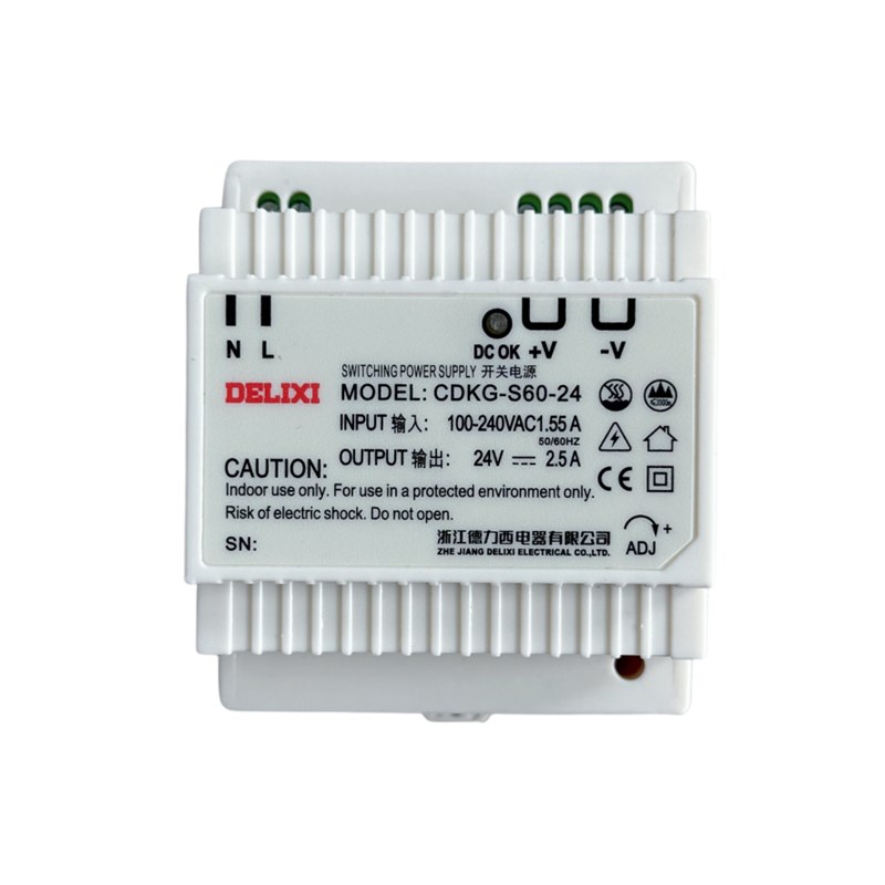 德力西CDKG-S开关电源导轨式DR-120/60-24V5A直流12V10A/240W DRP