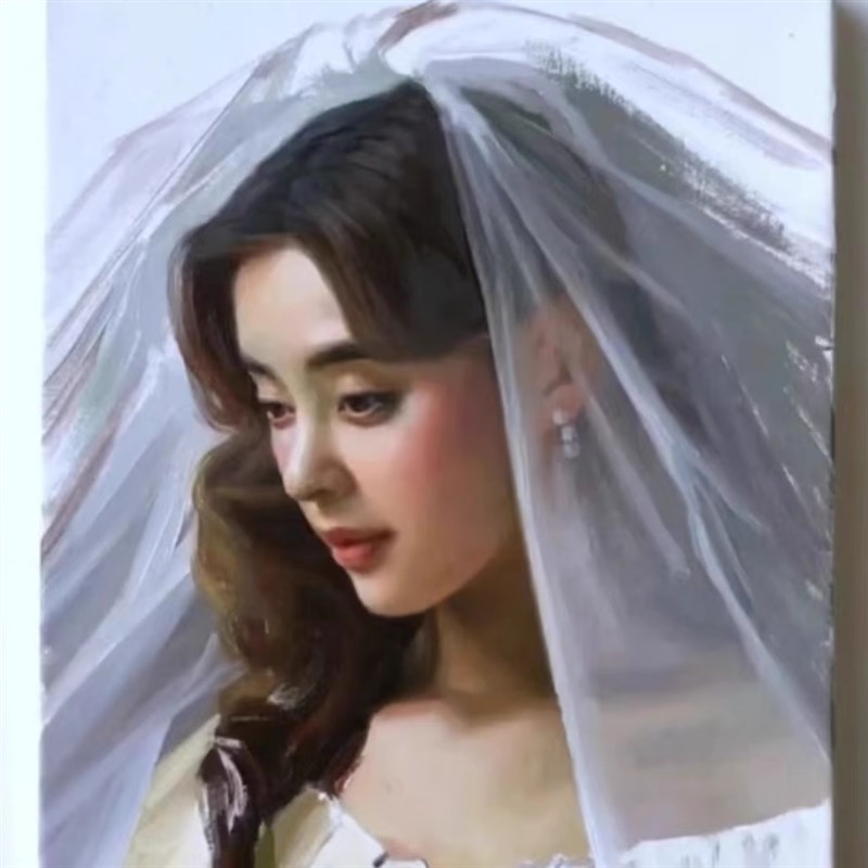 油画定制图片人物转手绘纯手工真人肖像代画风景宠物婚纱照装饰画图片