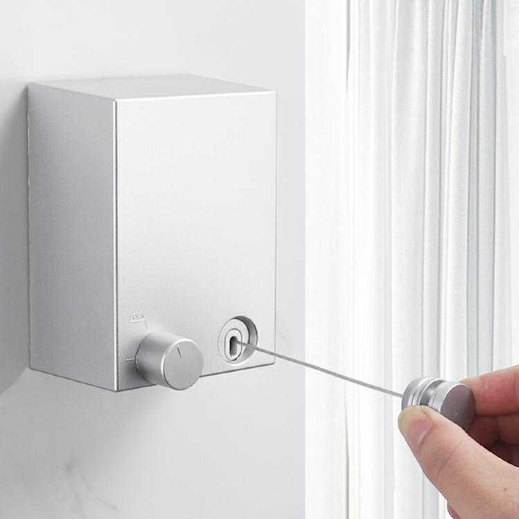 隐形晾衣绳收缩晾晒衣服神器室内免打孔卫生间伸缩阳台钢丝绳子架