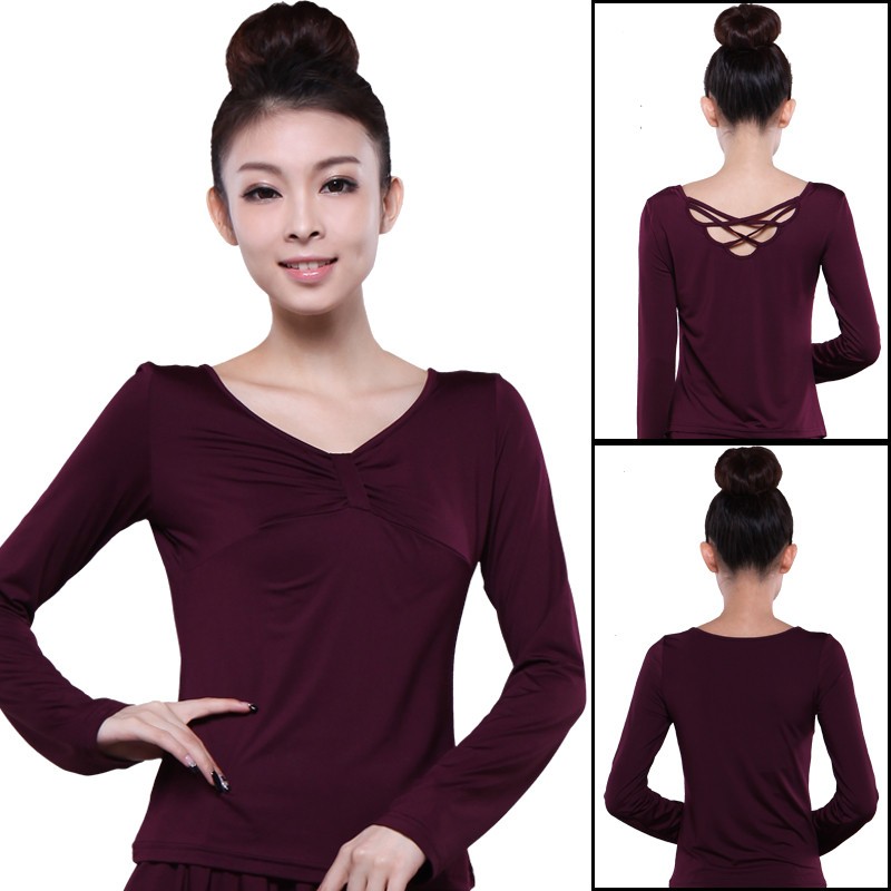 新款广场舞服装上衣舞衣女成人2019秋冬季新品加绒上装拉丁舞蹈服