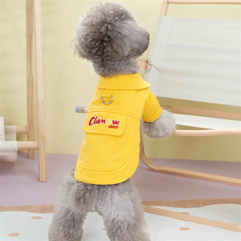 宠物牛仔泰迪比熊博美小狗狗衣服牵引绳猫咪雪纳瑞小型犬夏季夏天