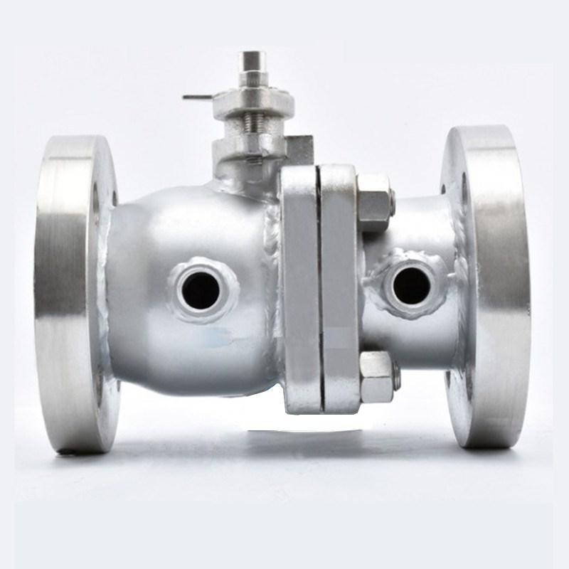 BQ45F-16P蒸汽导热油沥青L/T型不锈钢夹套保温三通法兰球阀换向阀