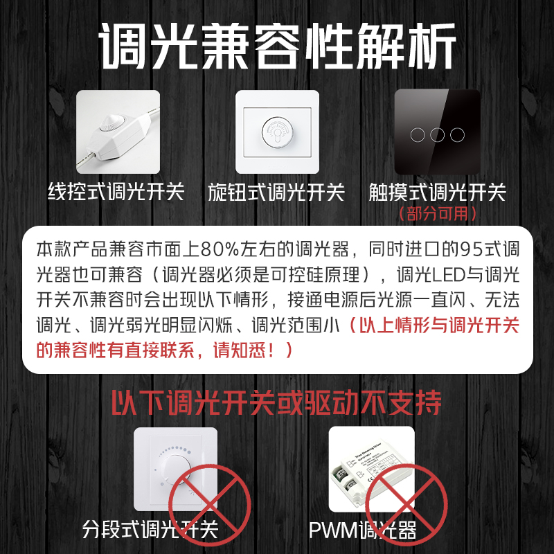 爱迪生灯泡E27螺口可控硅调光led灯泡护眼无频闪酒吧台灯深度调光