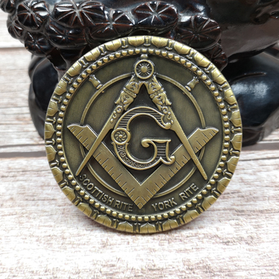 共济会FreeMason自由石匠圆规尺子锌合金古铜烤漆车贴车标