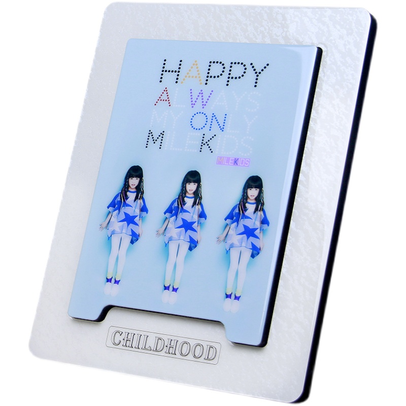 双层水晶照片摆台制作12寸10儿童相框生日照相架定制宝宝洗相片做