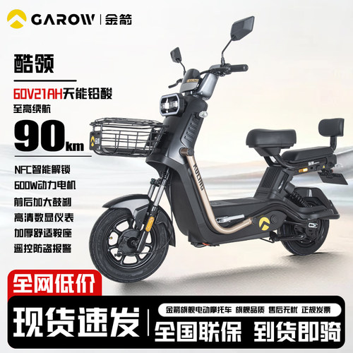 金箭电动车60V大功率长续航家用代步电动轻便摩托车复古电瓶车