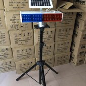 太阳能灯太阳能爆闪灯四灯双面警示灯信号灯道路交通爆闪灯