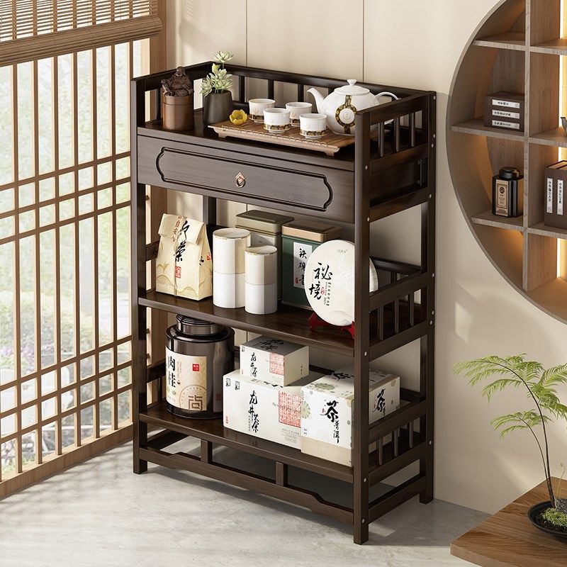 茶叶展示柜中式茶具收纳架非实木博古架茶壶摆放架多层落地,住宅家具,多宝格/博古架,淘宝优惠券,粉丝福利购,淘宝优惠卷