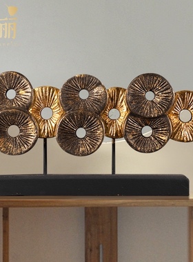 异丽东南亚风格餐厅桌面装饰泰式风情客厅实木木雕摆件