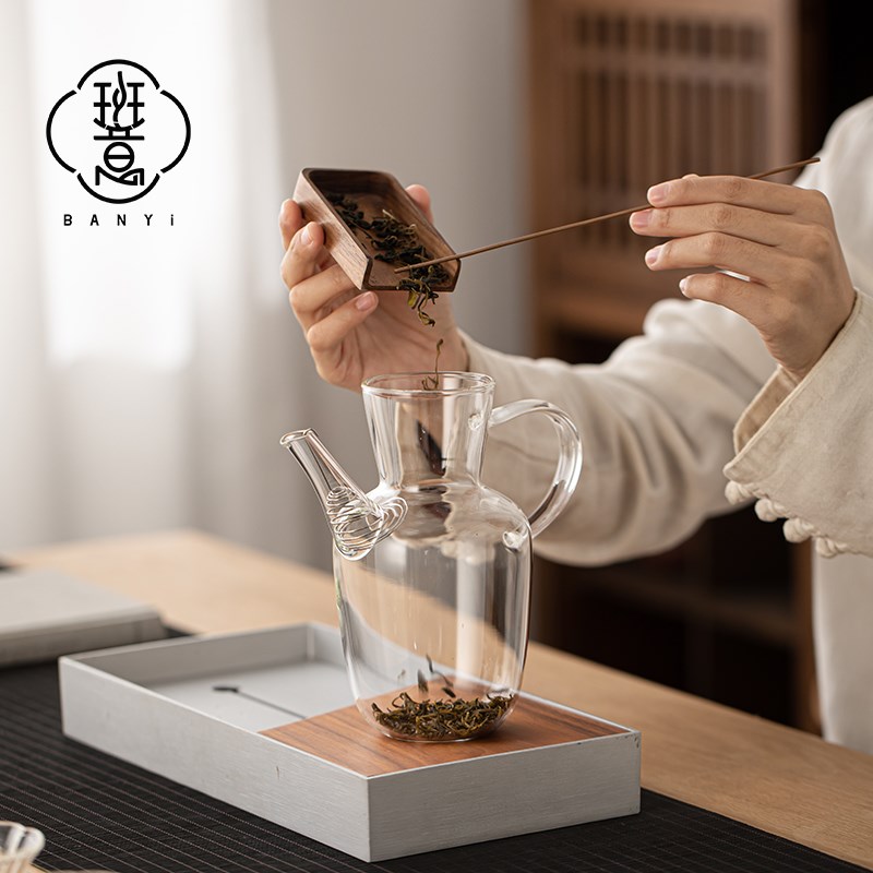 水经注茶壶仿宋玻璃茶壶大容量中式绿茶壶高硼硅执壶煮茶壶花茶壶