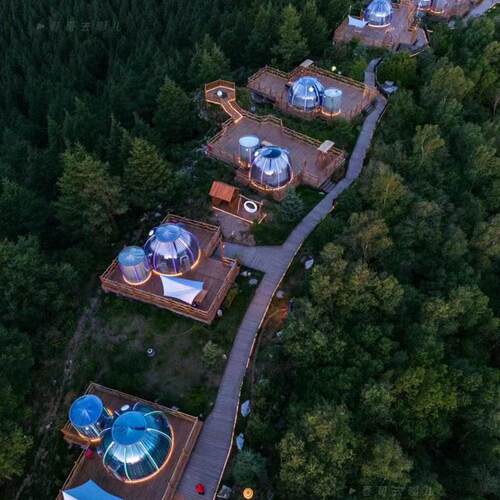 p源营头厂家网红c星空房景区山民宿露帐篷房星空房防风隔热透明顶
