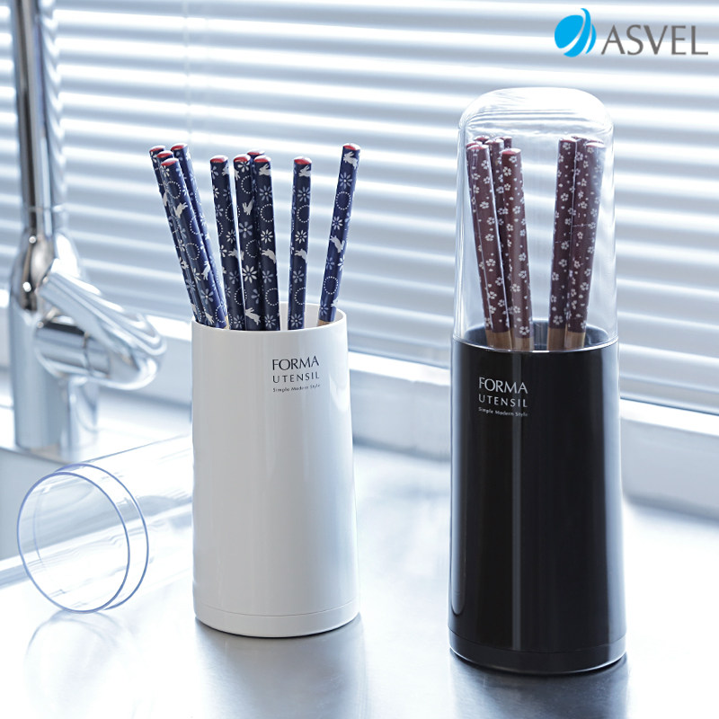 ASVE筷子沥水筒家用厨房带盖筷勺收纳盒创意筷子笼