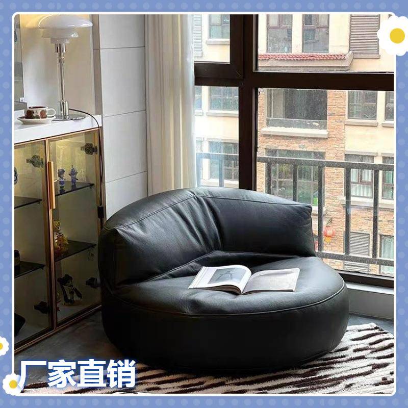 睡单人沙发椅懒人沙发网红榻榻米坐垫阳台卧室子黑色可可躺小户型