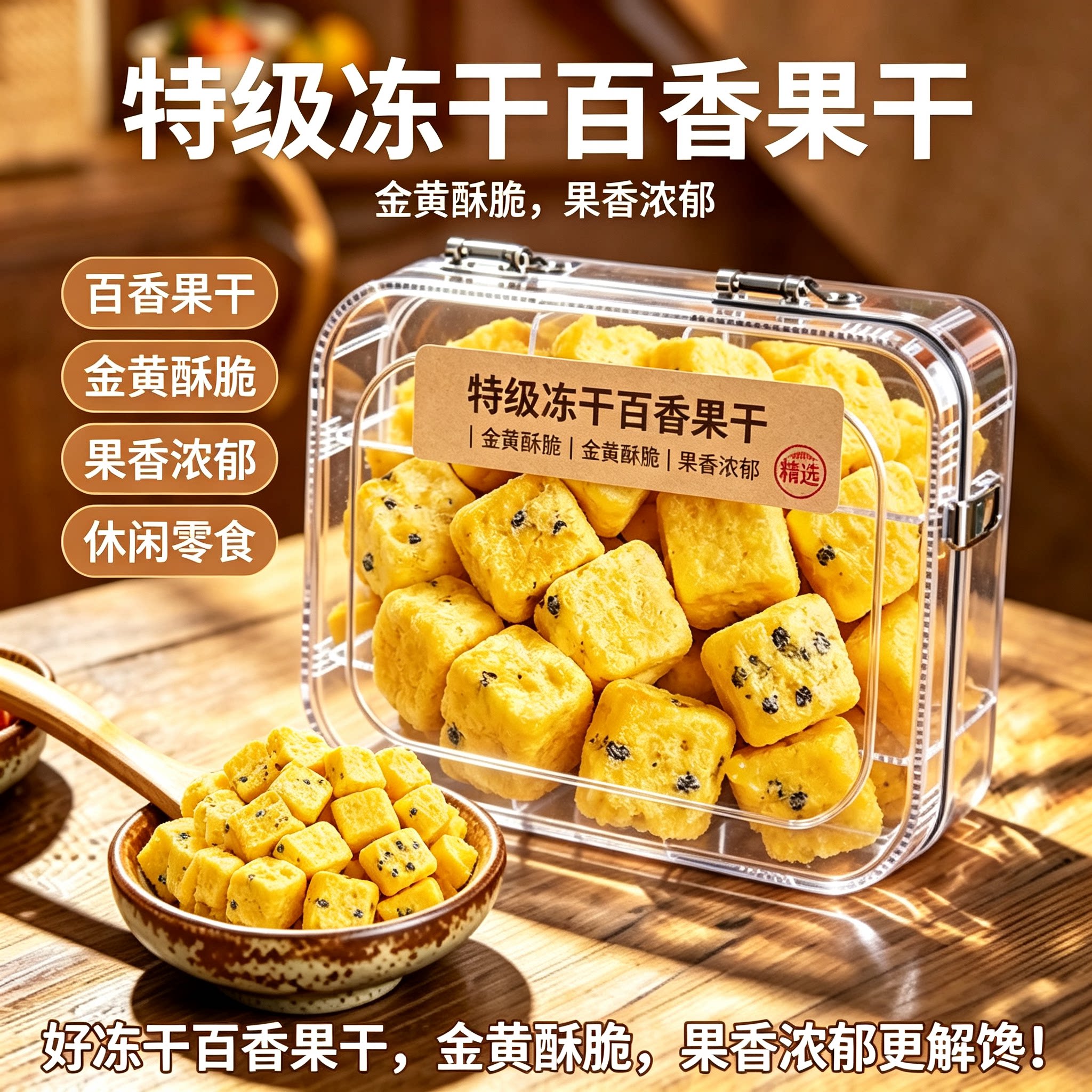 冻干百香果青金桔蜂蜜茶
