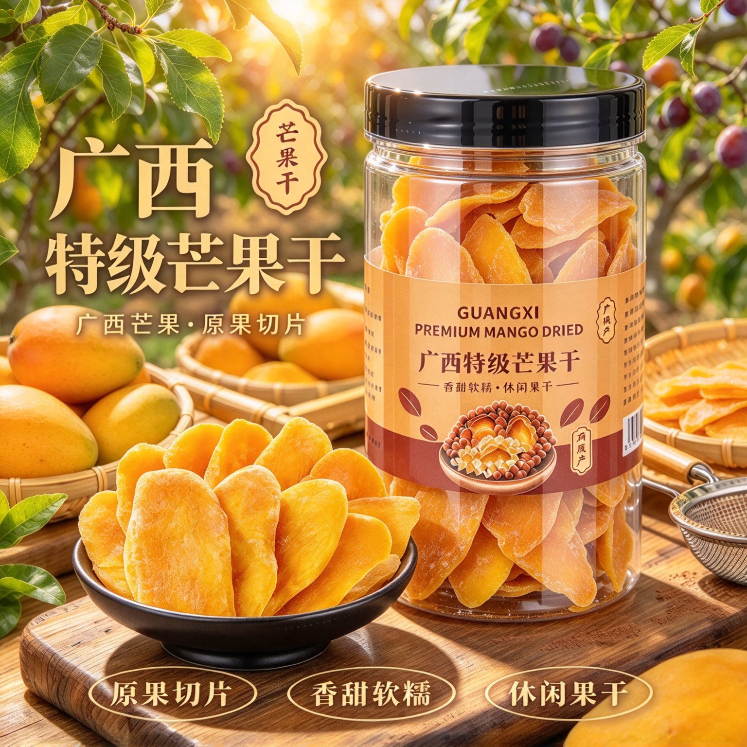 广西特级厚切无糖无添加芒果干