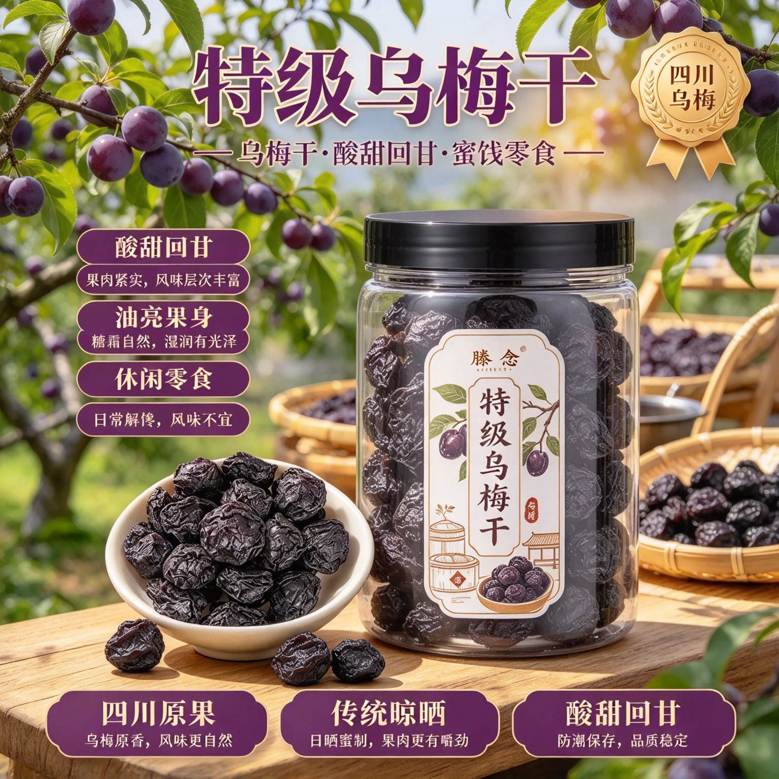 新疆天山大乌梅干酸甜肉厚大颗粒