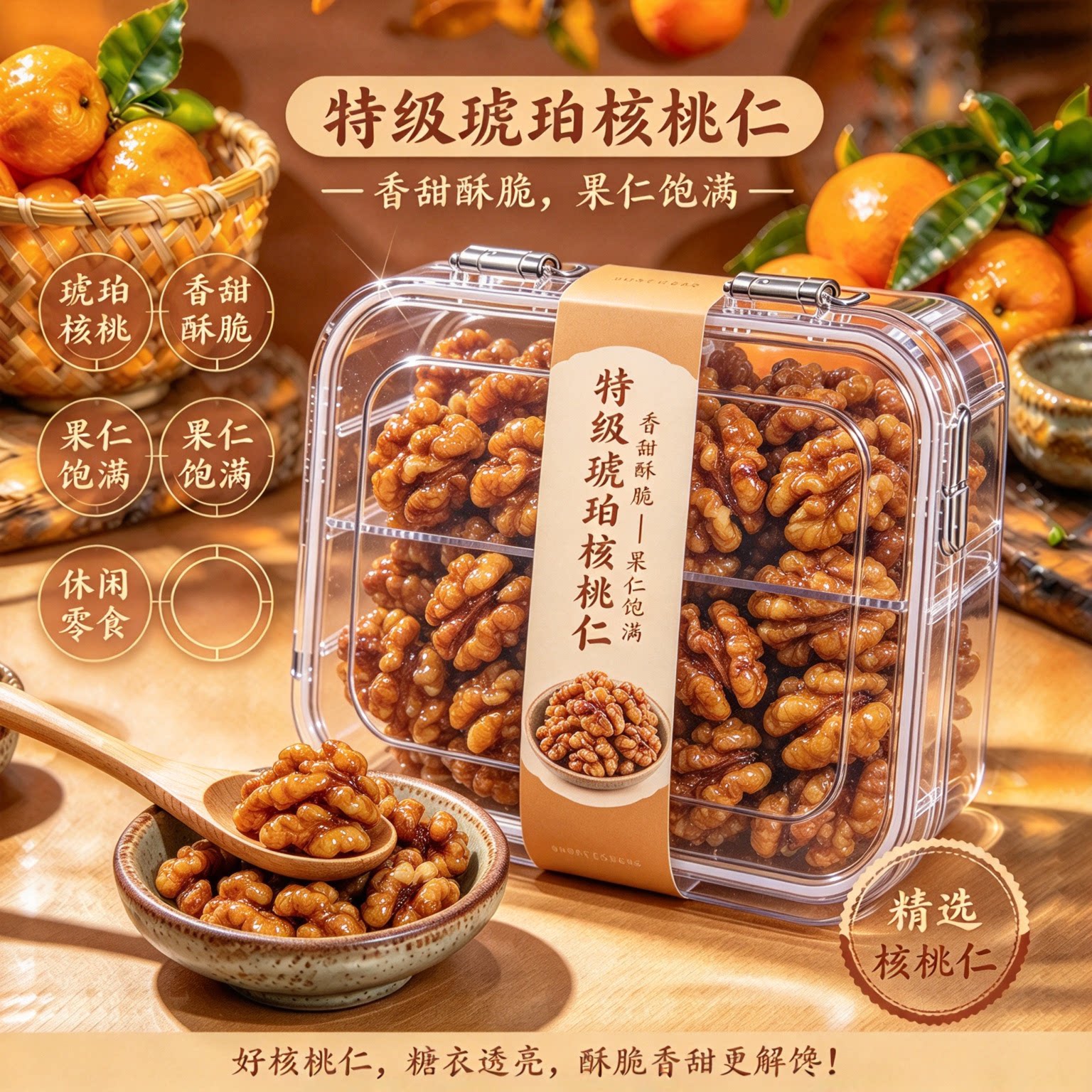 琥珀核桃仁新货无添加烘焙专用