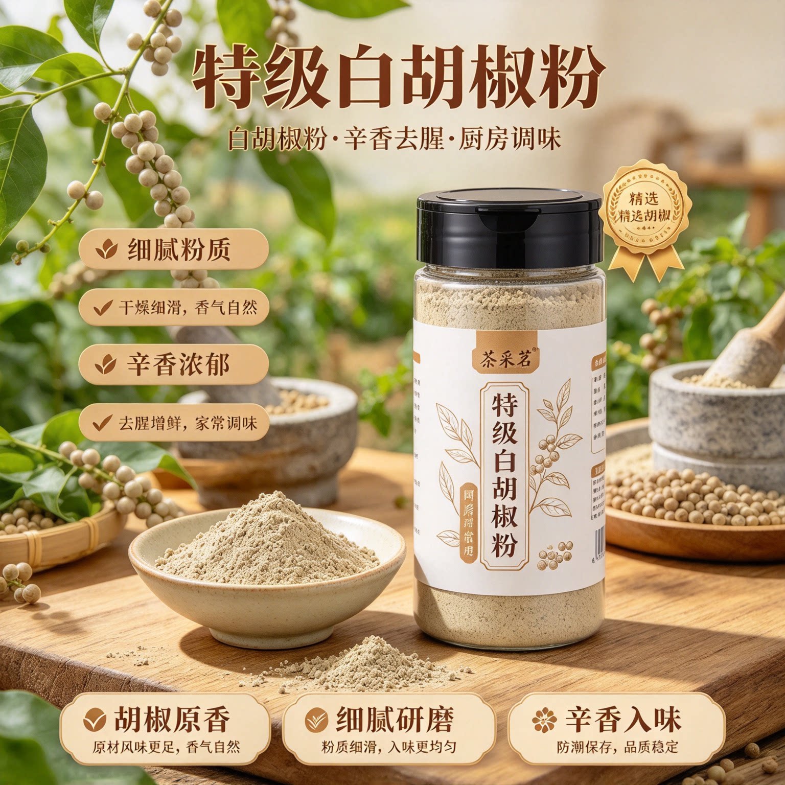 正宗海南纯白胡椒粉商用去腥