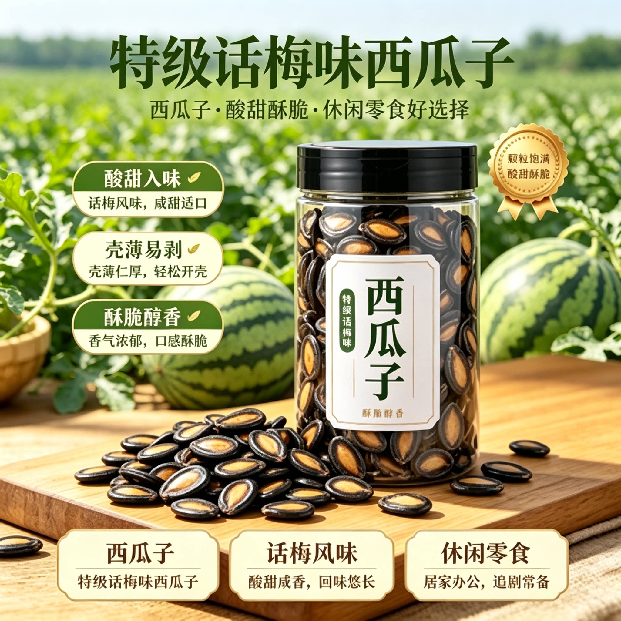 话梅味新疆黑美人西瓜子新货手剥