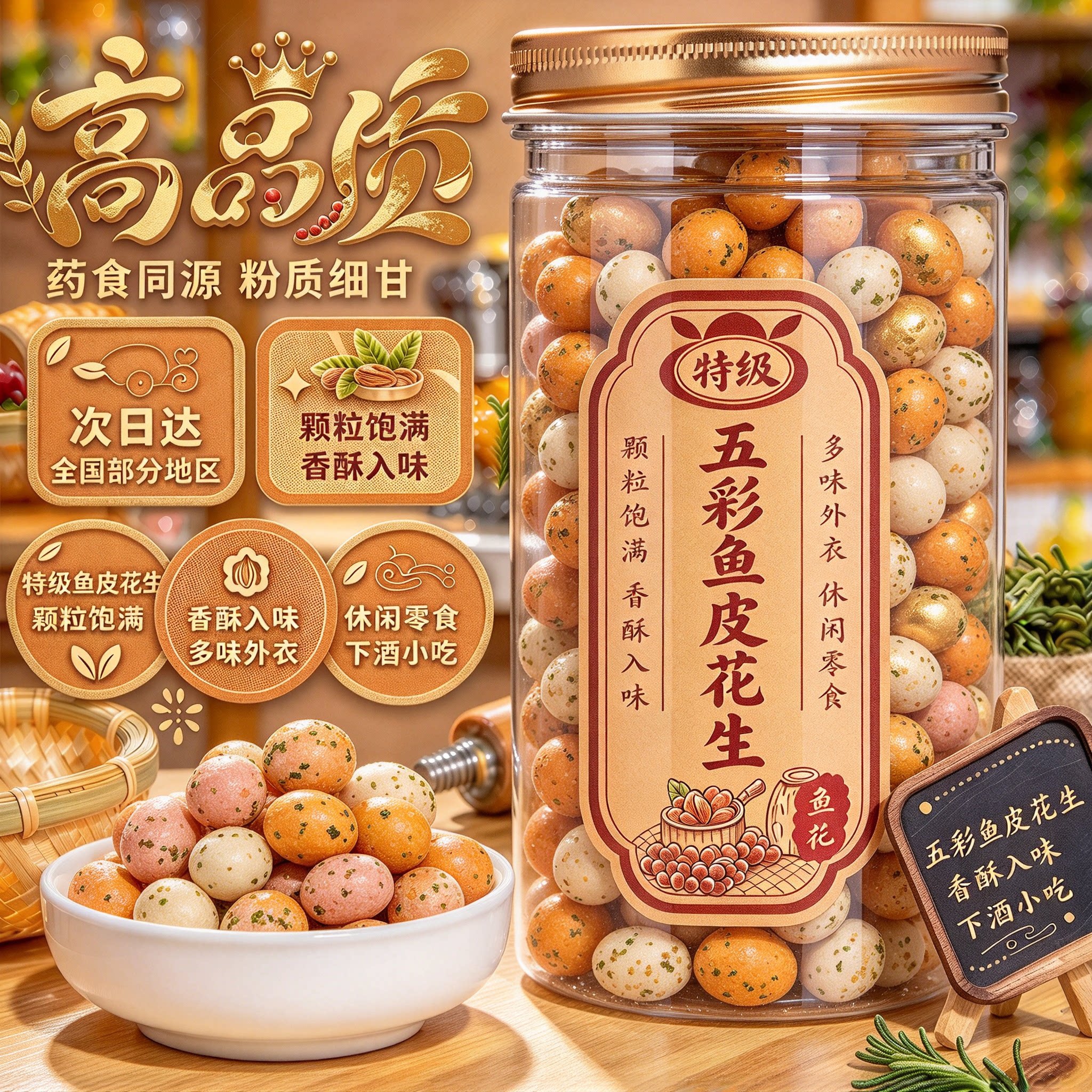 多彩80后怀旧脆皮花生米豆