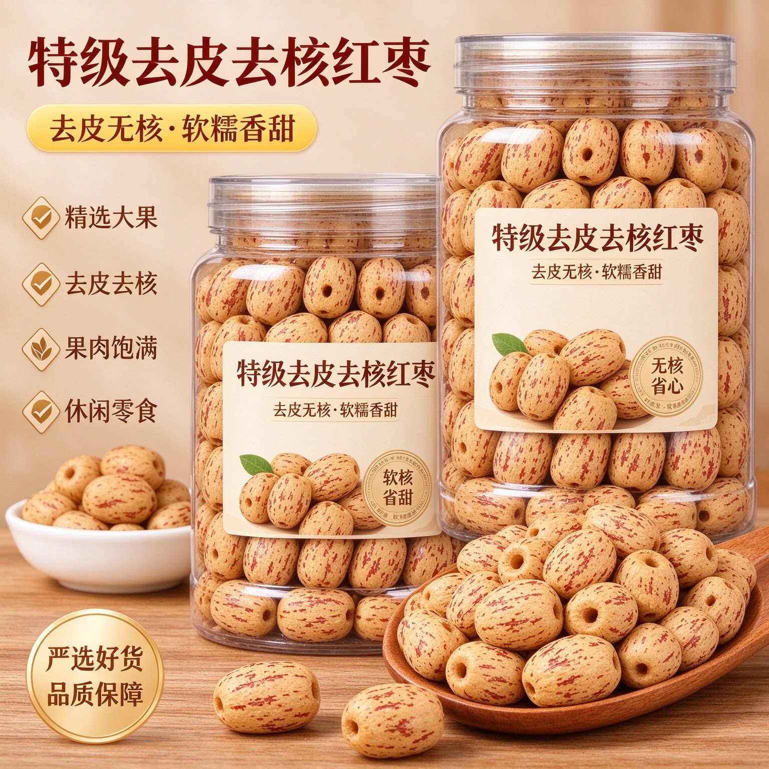 新疆若羌去皮去核即食大灰枣
