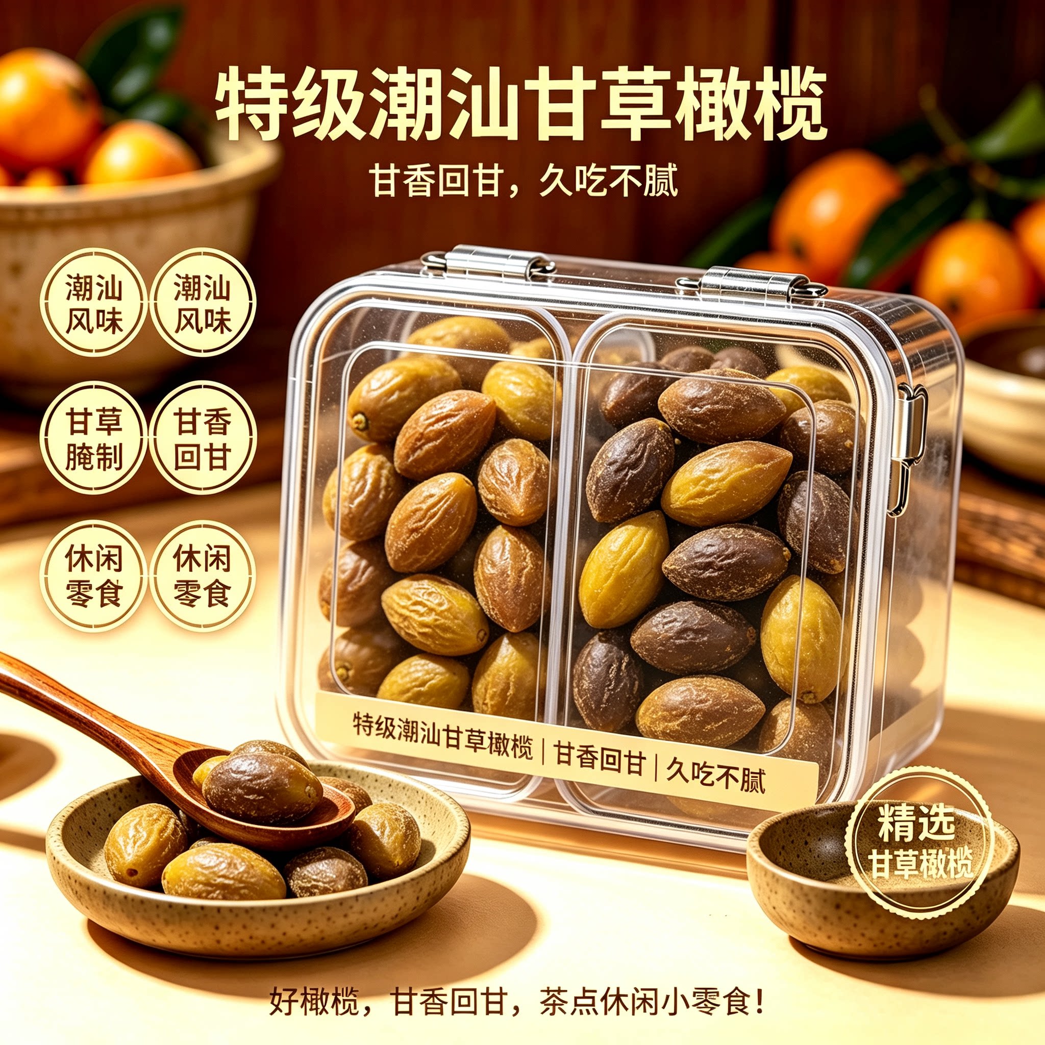 正宗潮汕甘草橄榄咸橄榄罐装