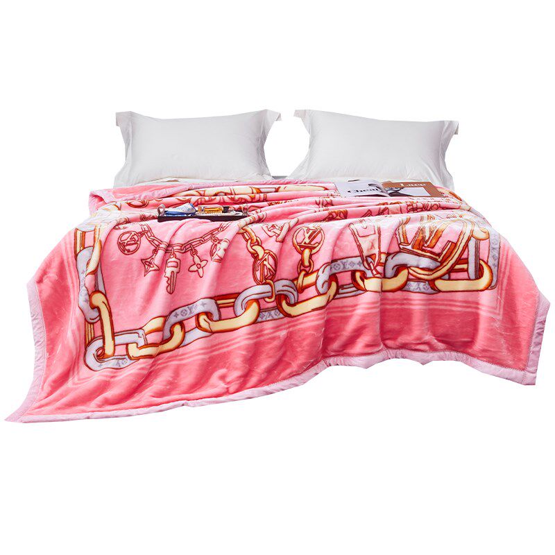 秋毯拉舍西毛毯双层泽尔兔云毯婚庆盖冬薄款四季法兰绒毯沙发毯子